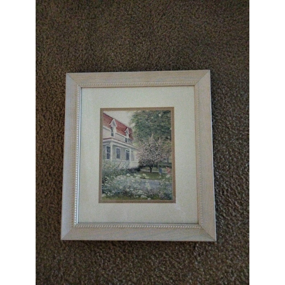 Helene Liveilli Art Print Lithograph Signed 16.5" x 14.5" wood frame